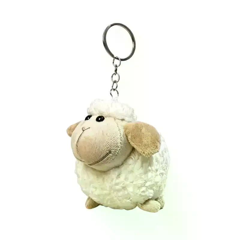 Cute Anime Mini Sheep Keychain Stuffed Fluffy Lamb Pendant Lovely Graduation Gift for Classmates Bag Decoration