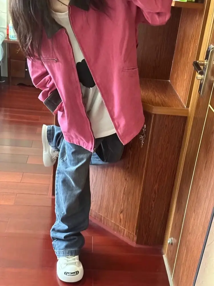 

Осенние женские куртки с краями, высококачественная подкладка с приливом, парное студенческое бархатное пальто, популярное клетчатое фиолетовое классическое пальто на молнии