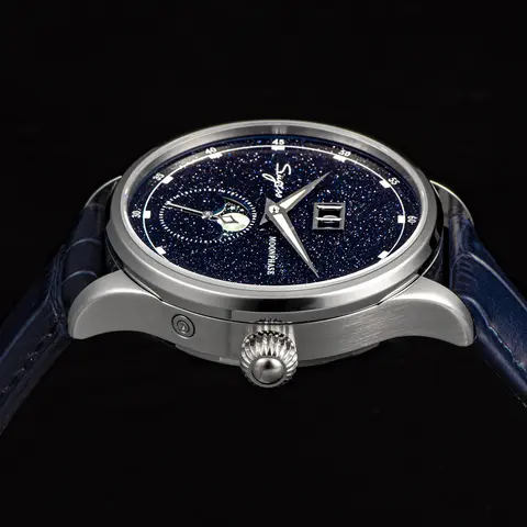Sugess Moonphase zegarek męski 40mm automatyczne mechaniczne zegarki na rękę Seagul ST2528 ruch ze stali nierdzewnej niebieska tarcza z piaskowca