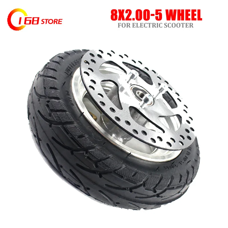 

High quality 8x2.00-5 Tubeless Tire Wheel Tyre +disc use for Pocket Bike MINI Bike Electric Scooter