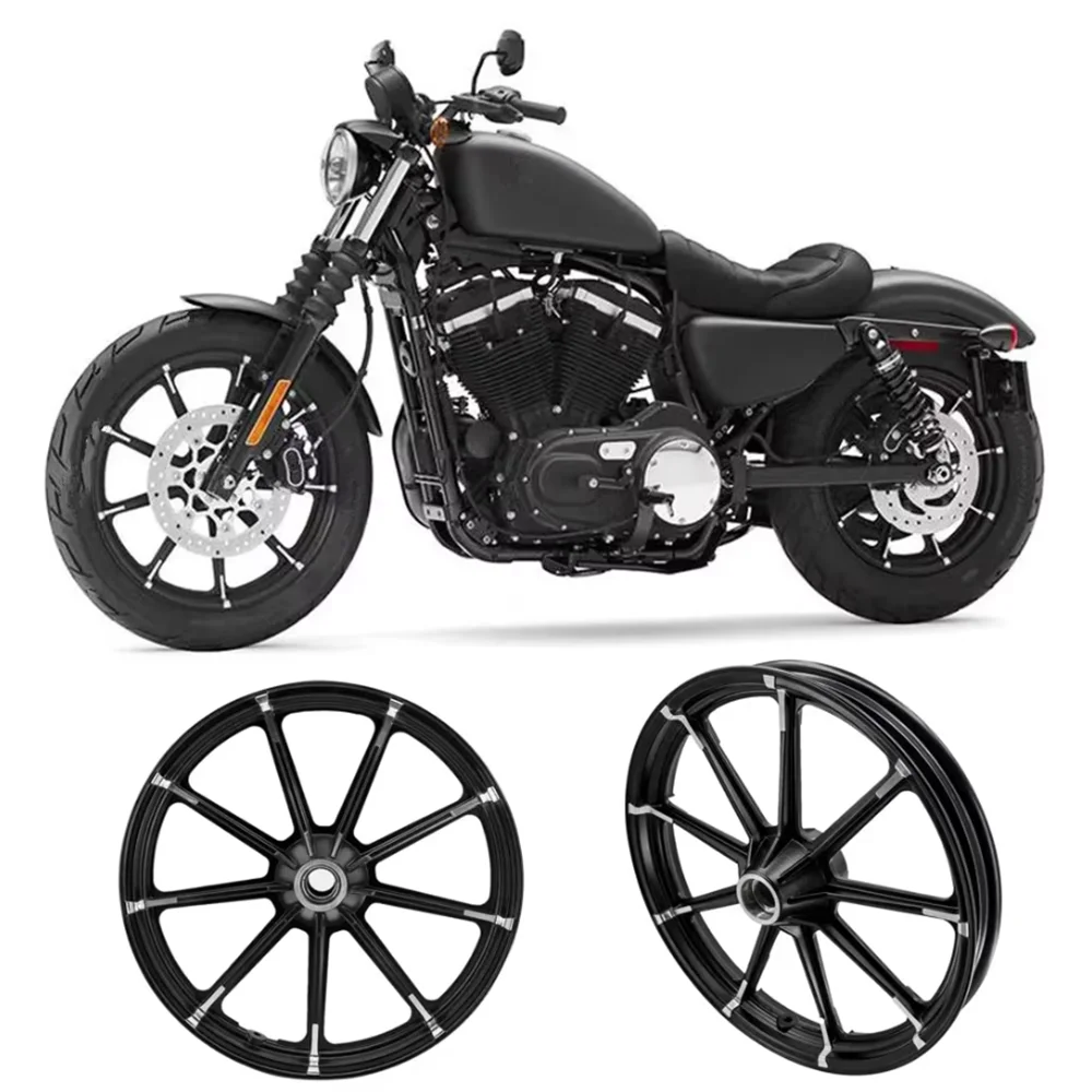 

motorcycle Front Wheel Rim STRAIGHT 19" 2.15 9 Spoke Mag For refit Harley 1200iron 883Iron 2016-2024