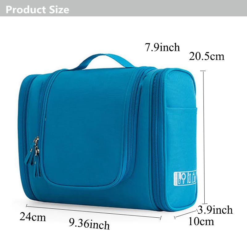 Waterproof Nylon Travel Organizer Bag Unisex Women Cosmetic Bag Hanging Travel Makeup Bags Washing Toiletry Kits Storage Bags