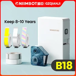 *NEW* Niimbot D11 B18 Mini Label Maker Transfer Label Sticker Printer with White Color Ribbon PET Papers Keep 8-10 Years Machine