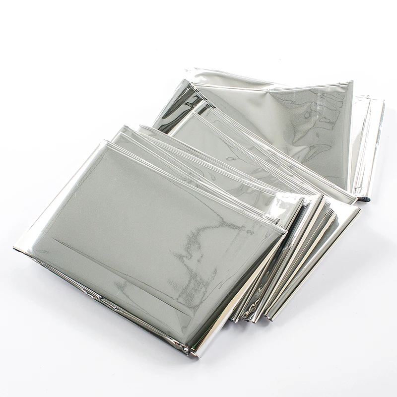 2-10pcs Outdoor Emergency Double-sided silver Survival Blanket Waterproof First Aid Rescue Curtain Foil Thermal Military Blanket