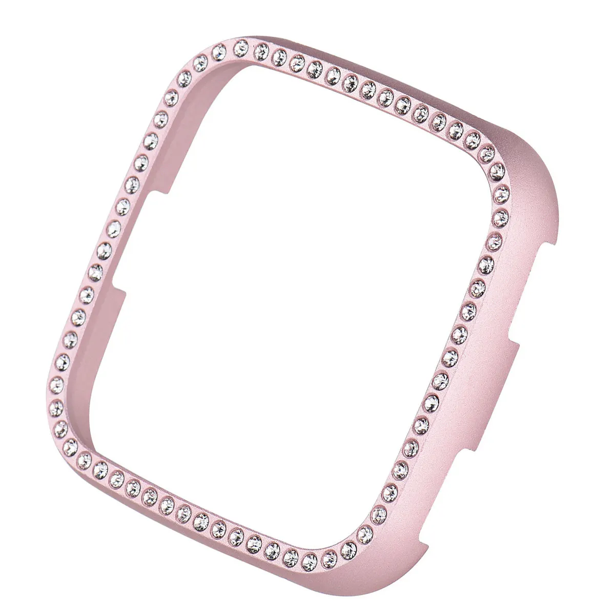 Smart Watch Shell Pink Creative Inlaid Protective Case Drop Resistant Cover Custom Fit Compatible Watch
