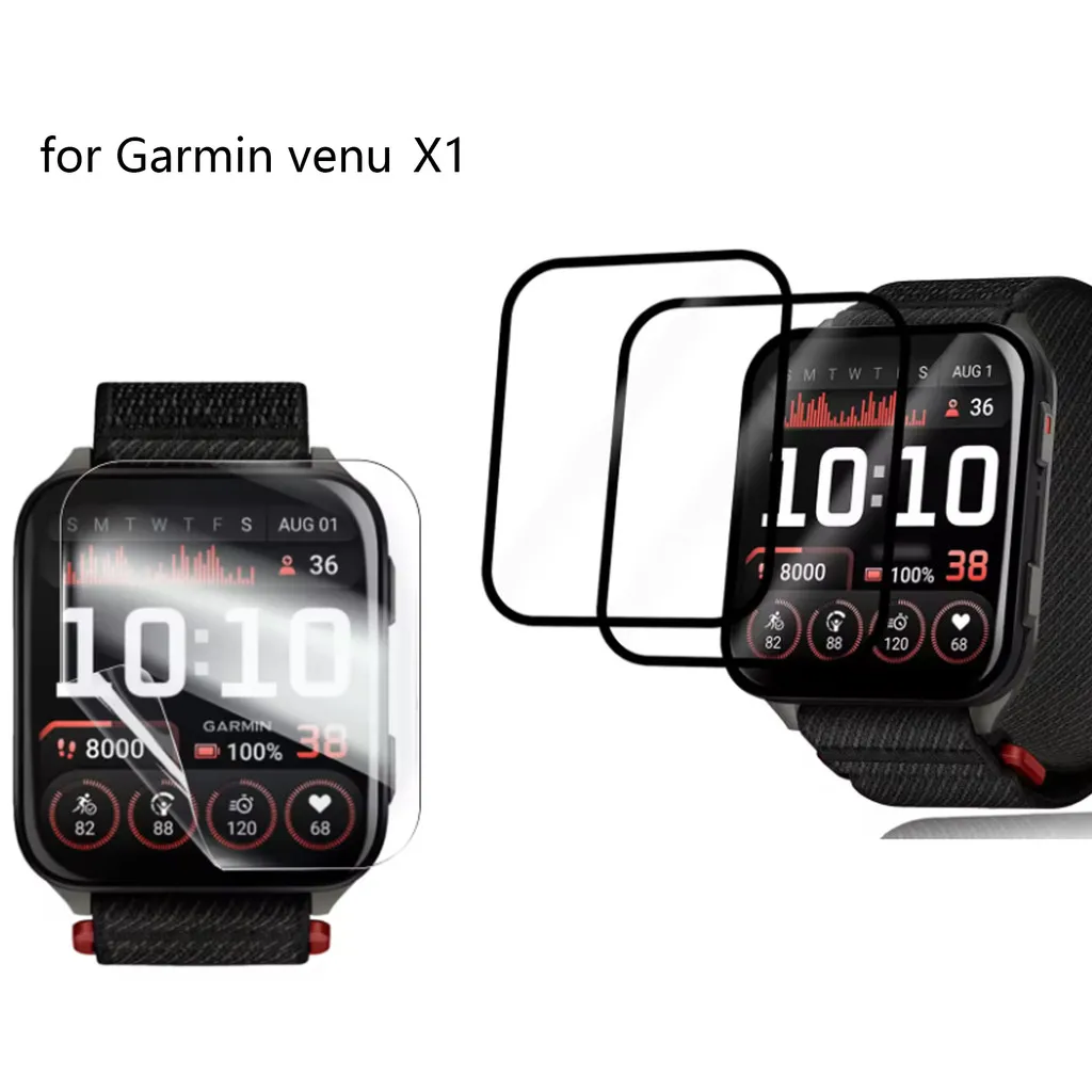Soft TPU Film and PMMA Screen Protector For Garmin Venu X1 Tempered Glass Anti-scratch Protective