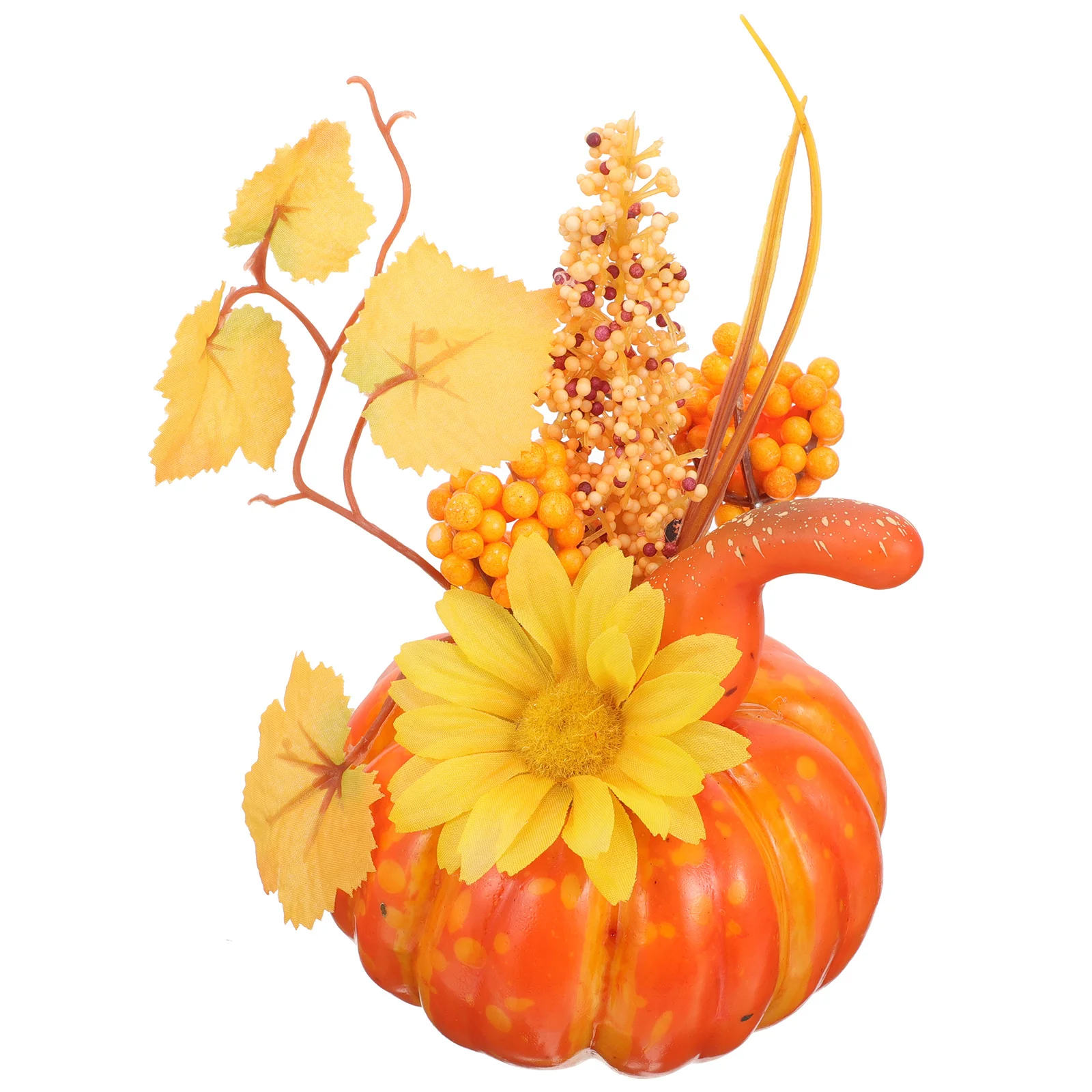 

Pumpkin Decor Artificial Thanksgiving Day Decorations Fall Flower Arrangements Desktop Ornament Eye-Catching Home Decor