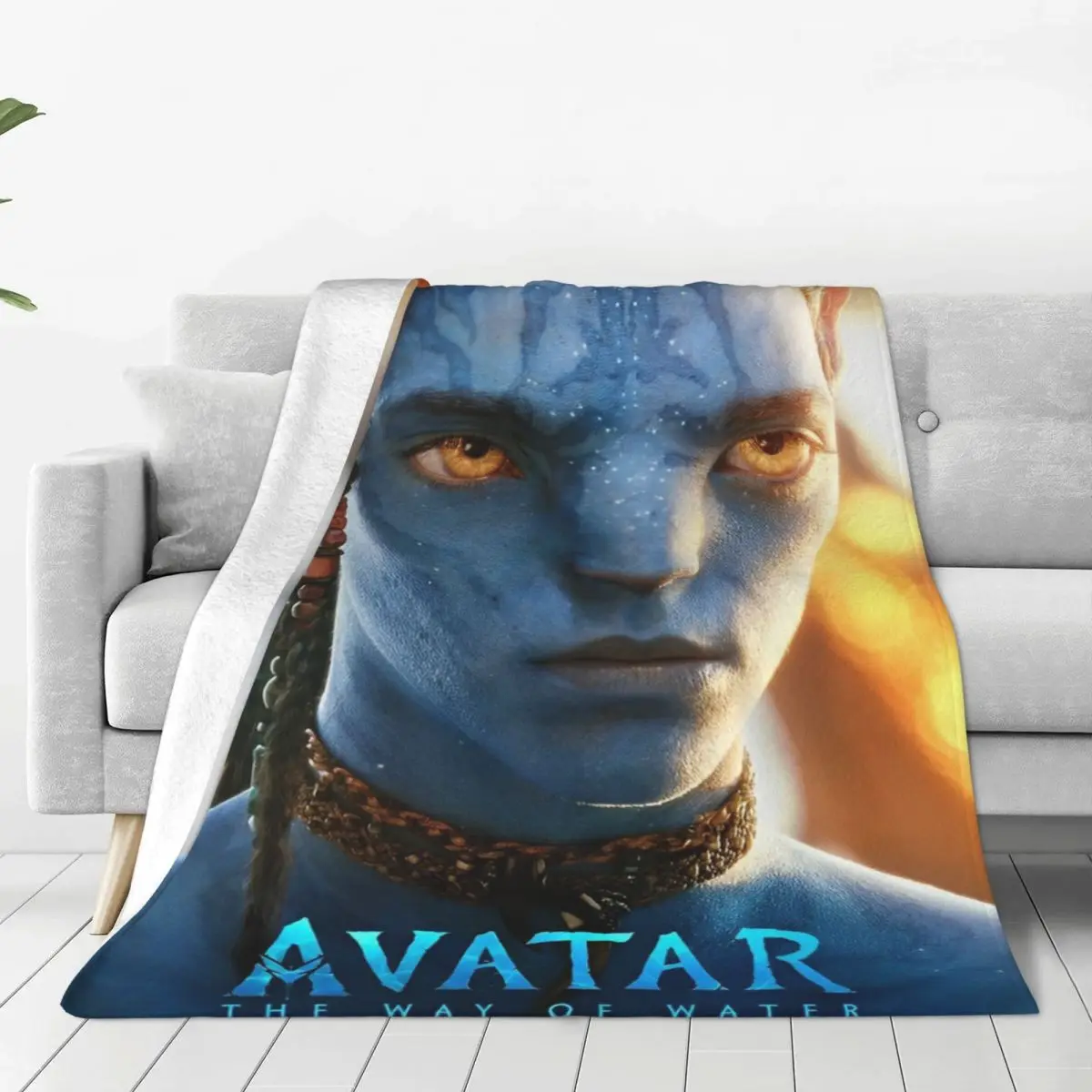 Soft Blanket Camping Movie Avatar The Way Of Water Throw Blanket Flannel Bedspread For Home Decor Print Sofa Bed Cover