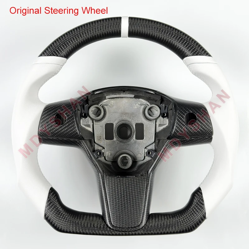 For Tesla Model 3 Model Y 2016-2024 Matte Glossy Carbon Fiber Steering Wheel High Quality Forged Carbon F1 Yoke Custom Style