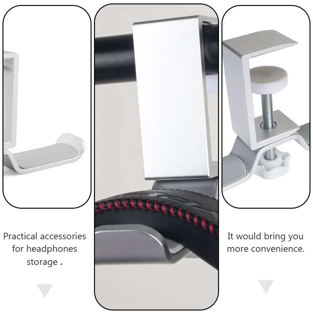 

Headphone Hanger Universal Storage Rack Aluminum Alloy Headset Hook Save Space Long Use Simple Method Practical