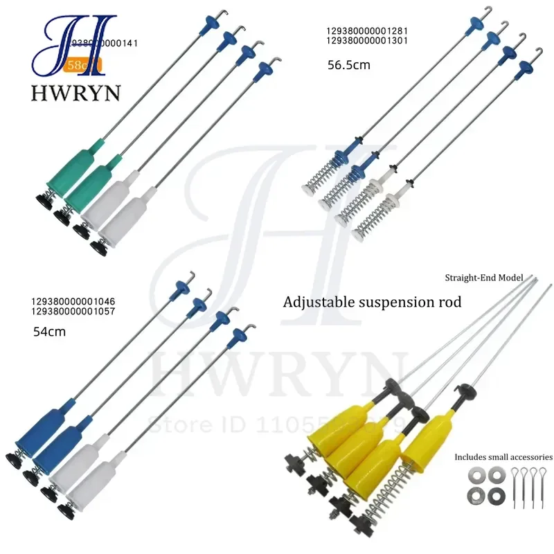Amortisseur pour machine à laver, ressort de suspension, stabilisateur d'équilibrage, tirants, pièces de lave-linge 56,5 cm 55 cm