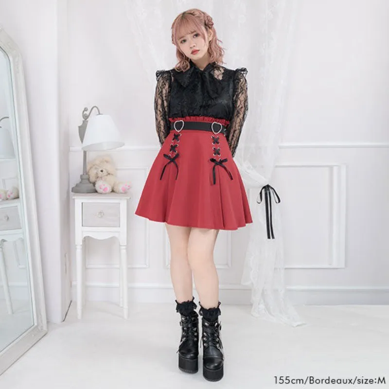 Jirai Kei Skirt Japanese Cute Mine Style Cosplay Costume Dress Red Black Pink Kawaii y2k Oversize Plus Size Kawaii Sweet Girly