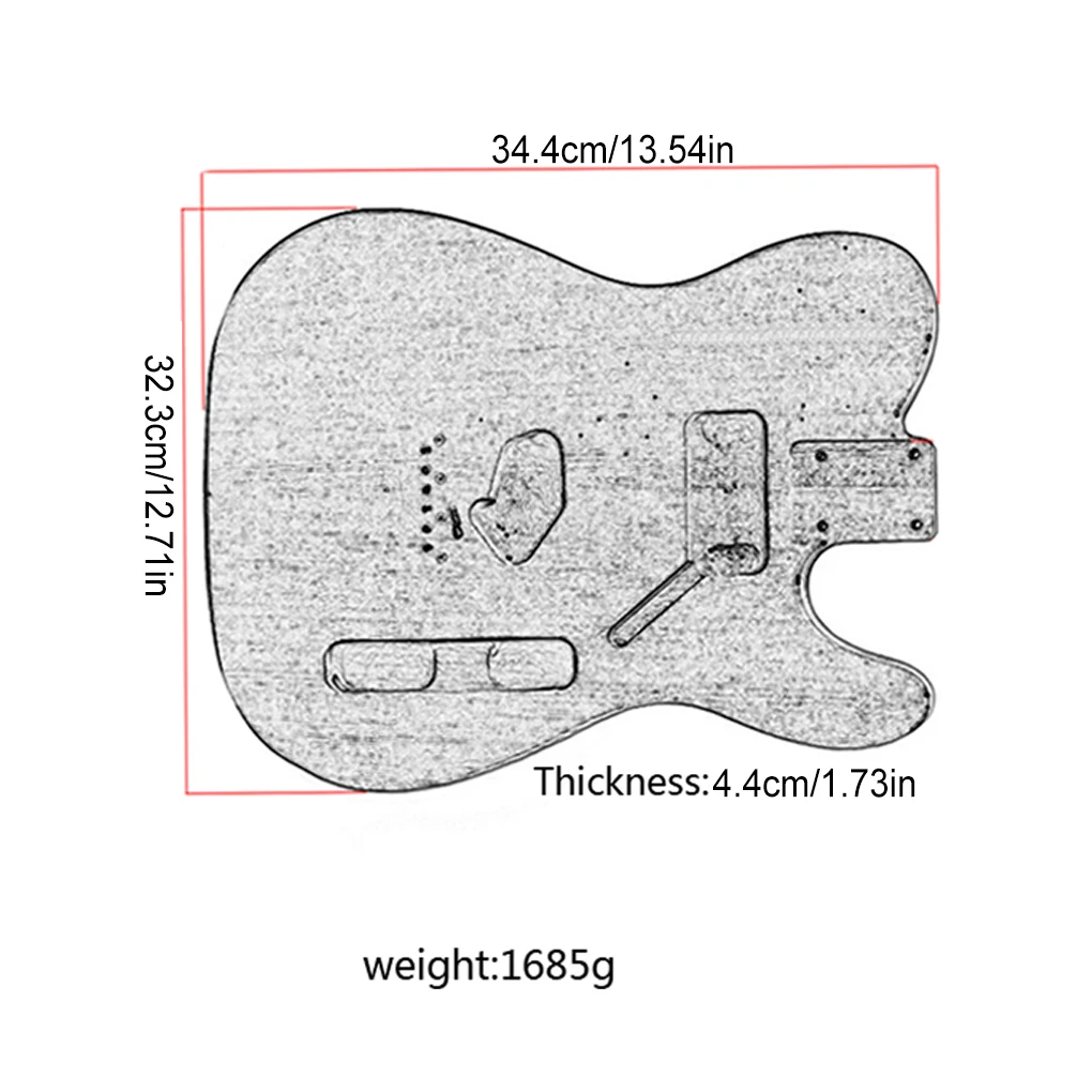 Electric Guitar Bass Body Wood Portable Musical Instrument Pickguard Attachment for Professional Musician Learner