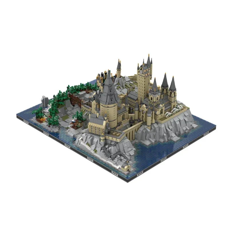 Magical Movie Model MOC Building Bricks Medieval Coastal Castle Modular Technology Gifts Holiday Assemble Children Toys Suit