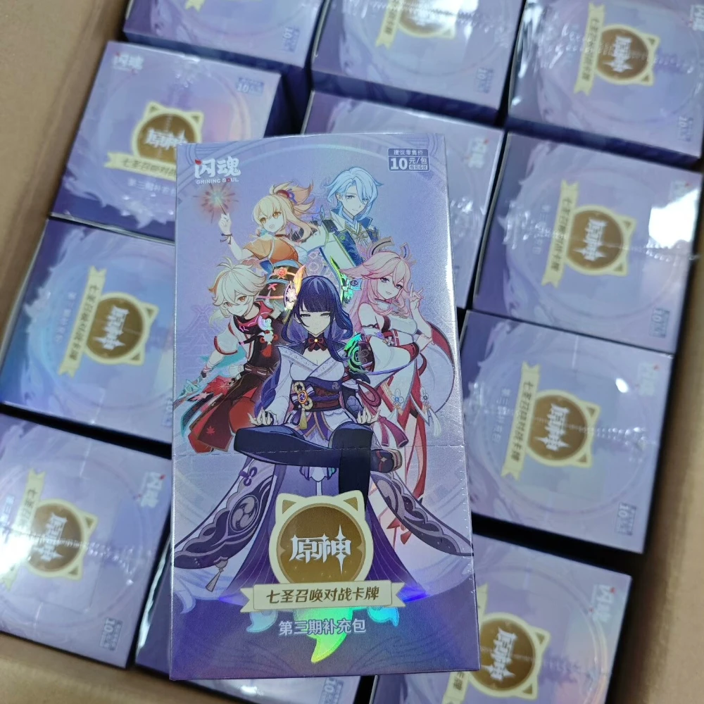 

Shining Soul Genshin Impact Cards Genius Invokation TCG Battle Cards Collection Cards Toys Hu Tao Raiden Anime Character Game