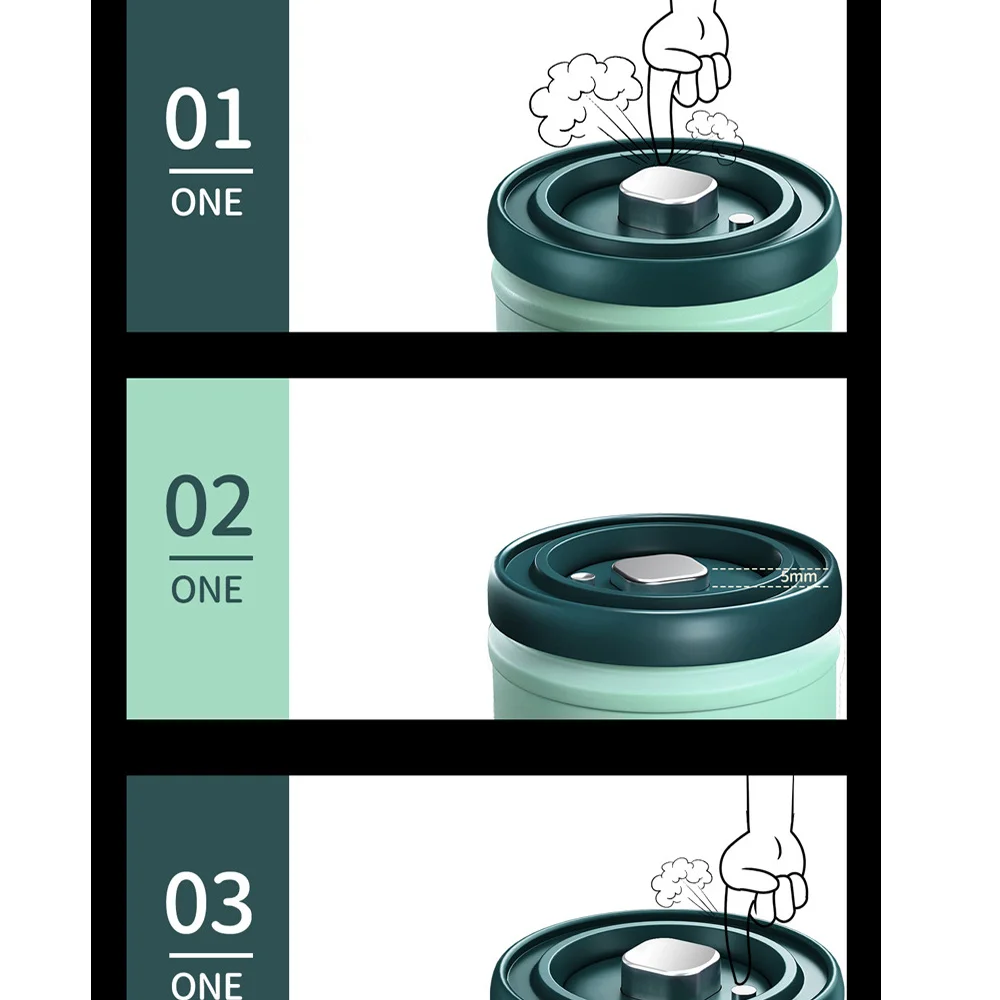 GOOD-Sealed Coffee Bean Storage Container Vacuum Cereal Tea Keep Fresh Canister Tank For Coffee Airtight Jar