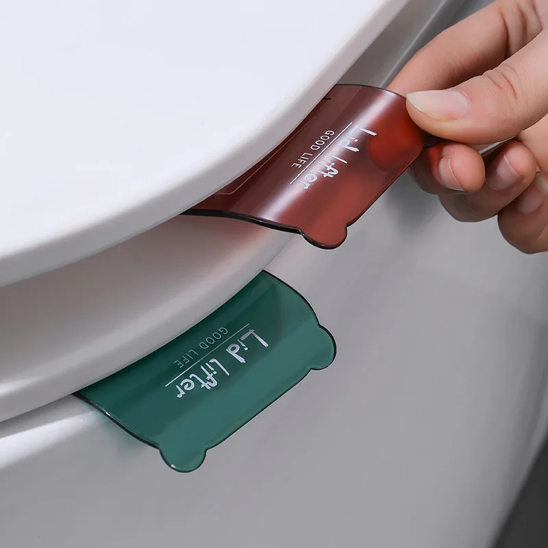Toilet Seat, Lid Lift, Hygienic and Anti-dirty Hand Toilet, Toilet Seat, Sticker, Lid Lift Handle, Household Portable Flip Cover