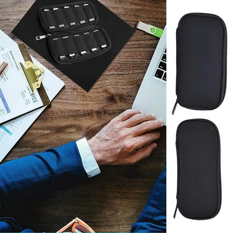 Estuche organizador electrónico, estuche organizador de cables de viaje, bolsa impermeable para accesorios de Cable USB, estuche de transporte, disco U portátil