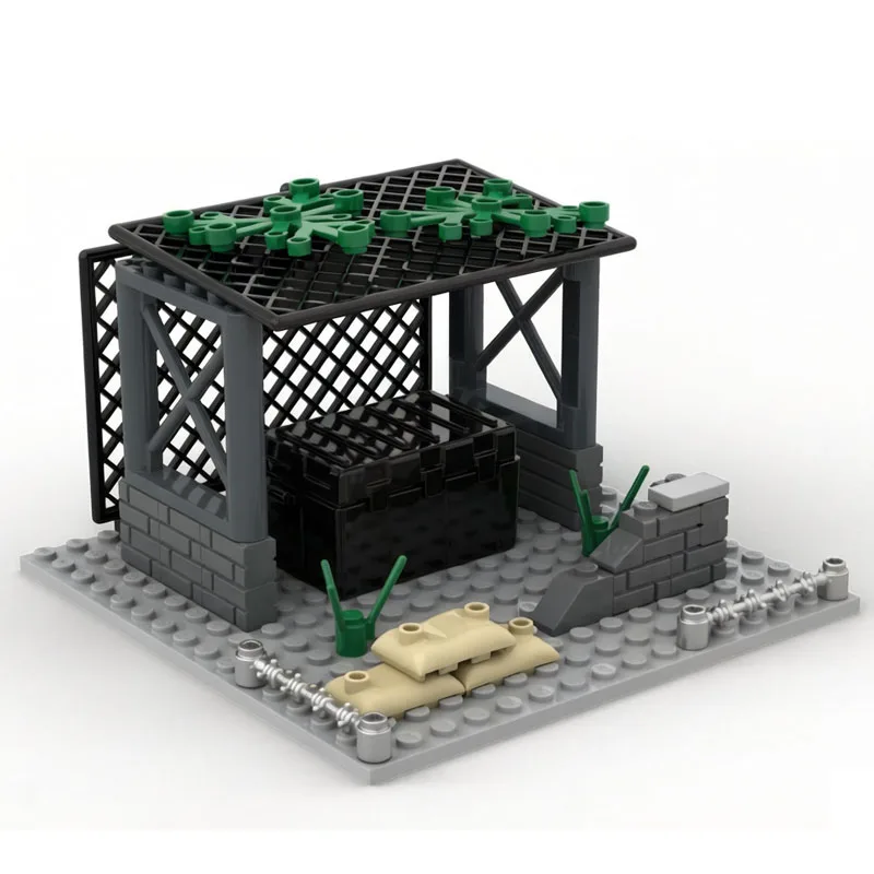 

Military Base Observation Tower Turret Cannon Weapon Small Particle Moc Building Block Model DIY Boy Stem Toy Gift