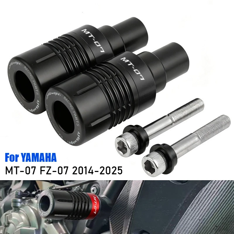 

Для YAMAHA MT07 MT-07 fz07 MT FZ 07 2014-2025 ползунки рамы защита от столкновений аксессуары для мотоциклов подушка двигателя защита от падения