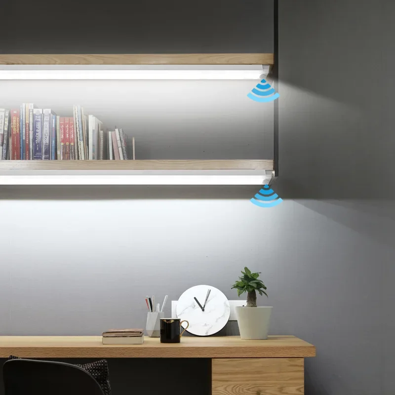 

PIR Motion Sensor LED Cabinet Bar Light USB Rechargeable Wireless Portable Induction Lamp Bedroom Decor Detector Night Light