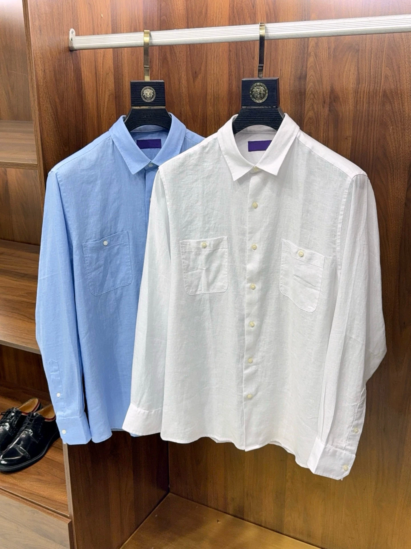 

Элитная универсальная мужская рубашка из 100% льна с длинным рукавом, летняя модная тенденция, прочная, с классическим воротником, для делового повседневного стиля