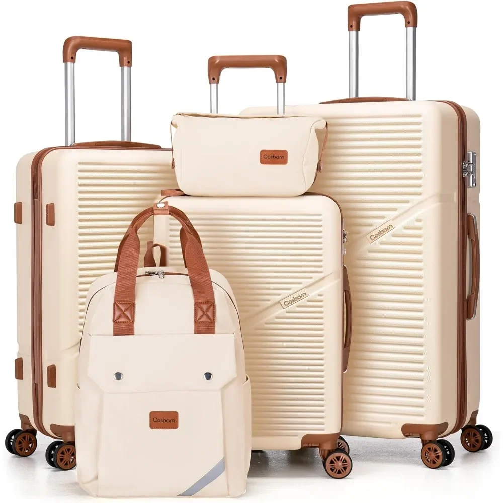 

Luggage Sets 5 Piece Suitcases with Wheels, Suitcase Set Case Luggage with TSA Lock Spinner Wheels Durable Travel Lugga