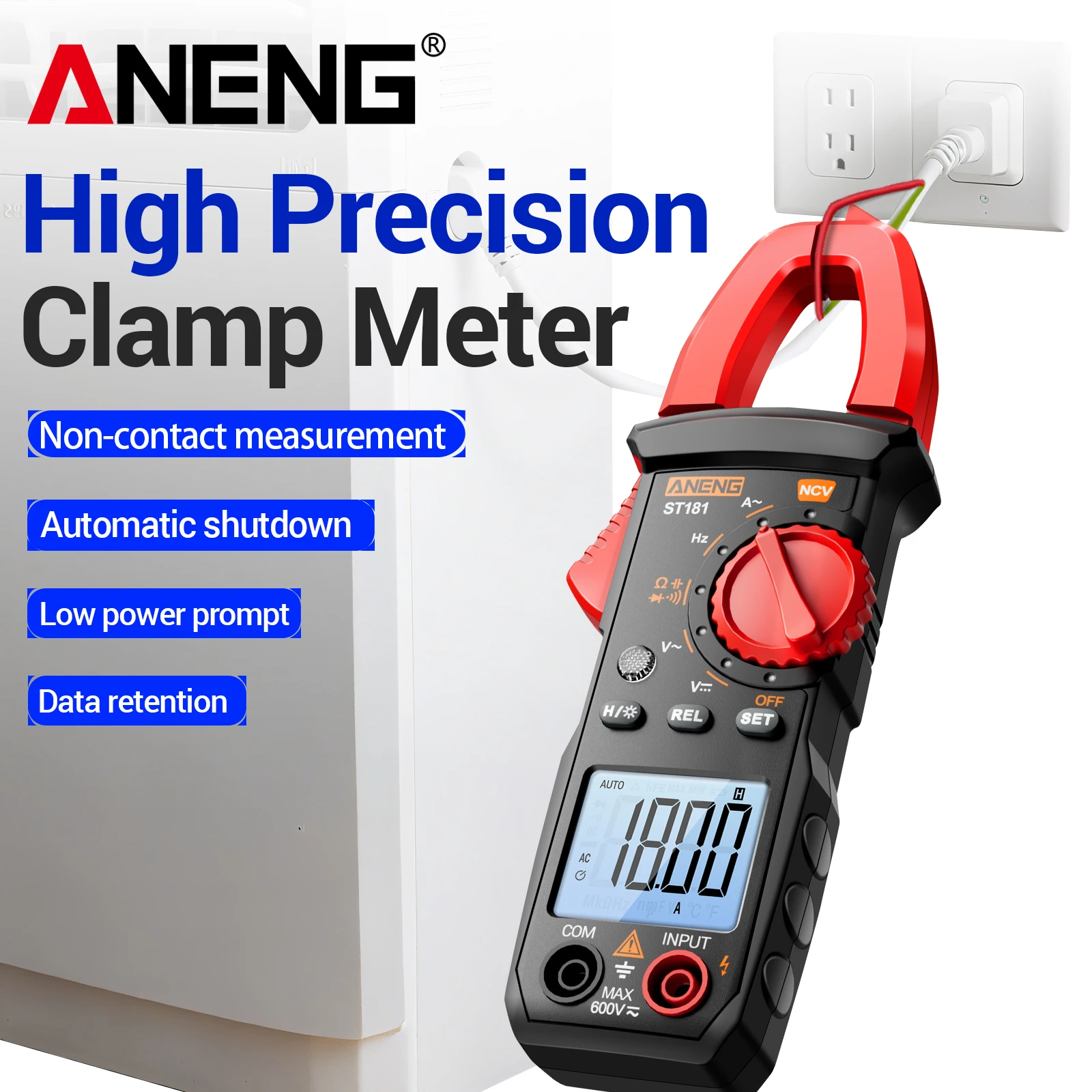 ANENG ST181 Clamp Meter VD807 Voltage Tester Pen Kit NCV Detection Backlit Screen For Household Circuit  Electrical Maintenance