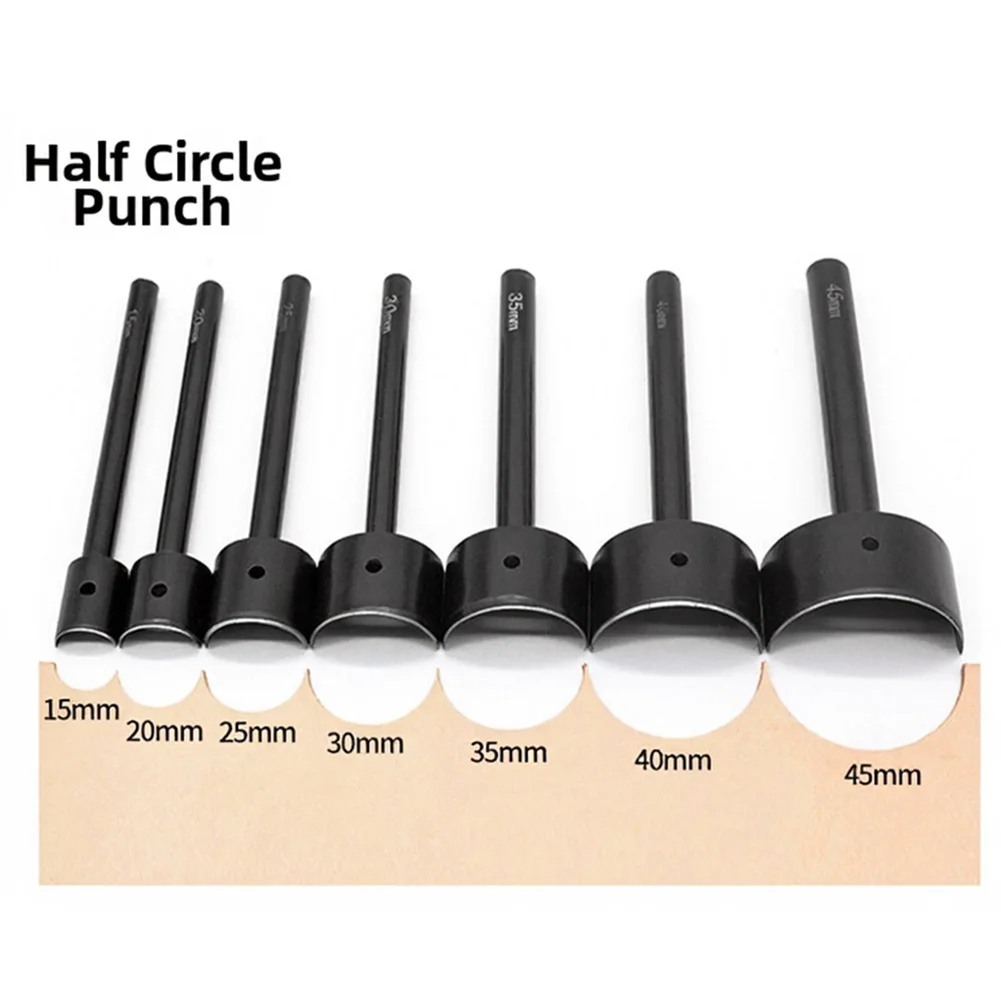 Carbon Steel Semi-Circular Hole Punch For Precision Cutting On Various DIY Leather Tools For Golden Carving
