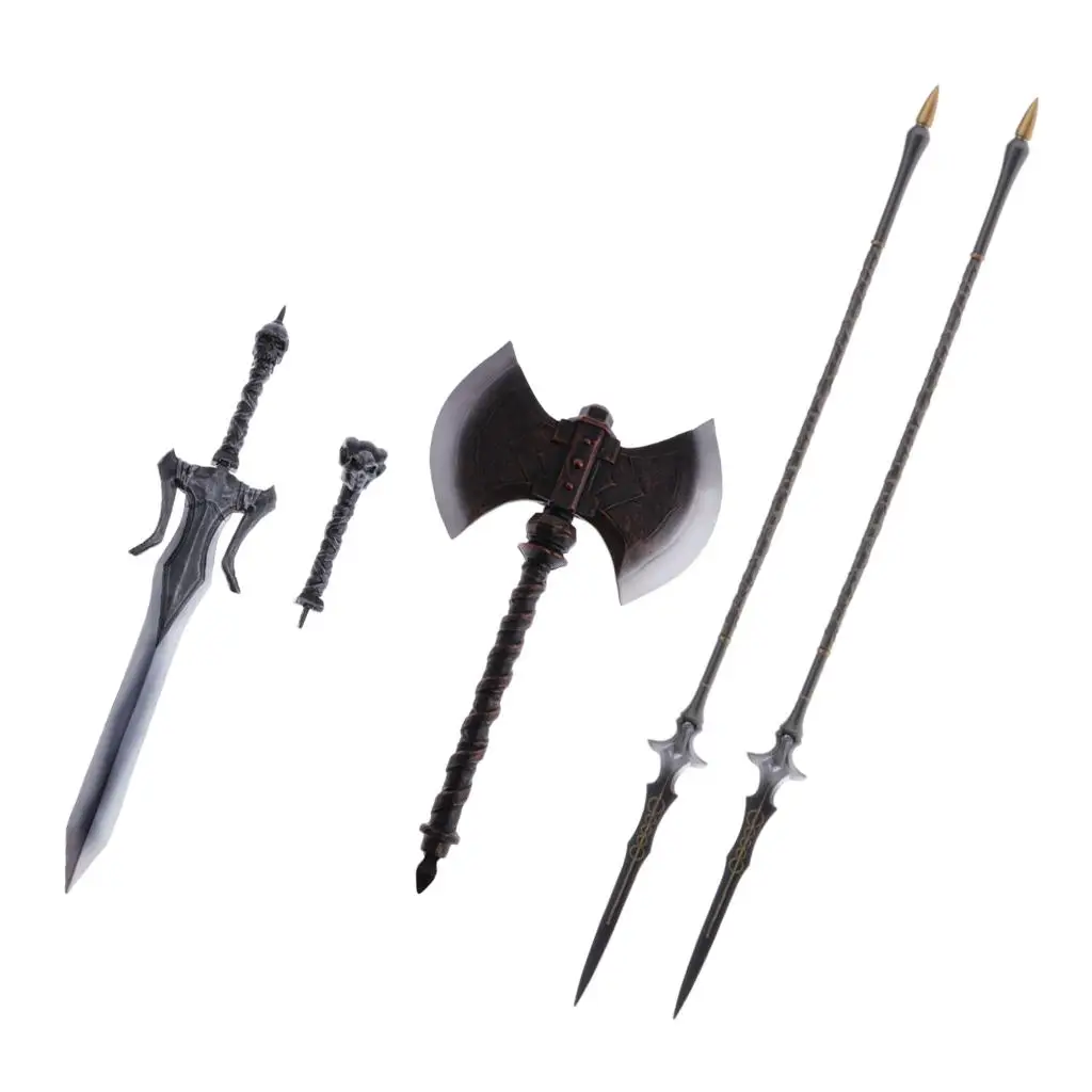 Simulation Model Toy Gifts 1 6 Scale Spears Model Duelling Sword Action Figure Accessory for Battle Play