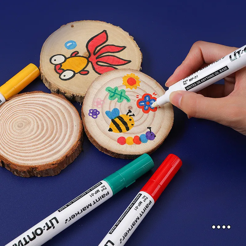 Marking Pen Oily Permanent Water Resistant Repair Pen Car Scratch Remover DIY Graffiti Ceramic Glass Wood Fabric Painting