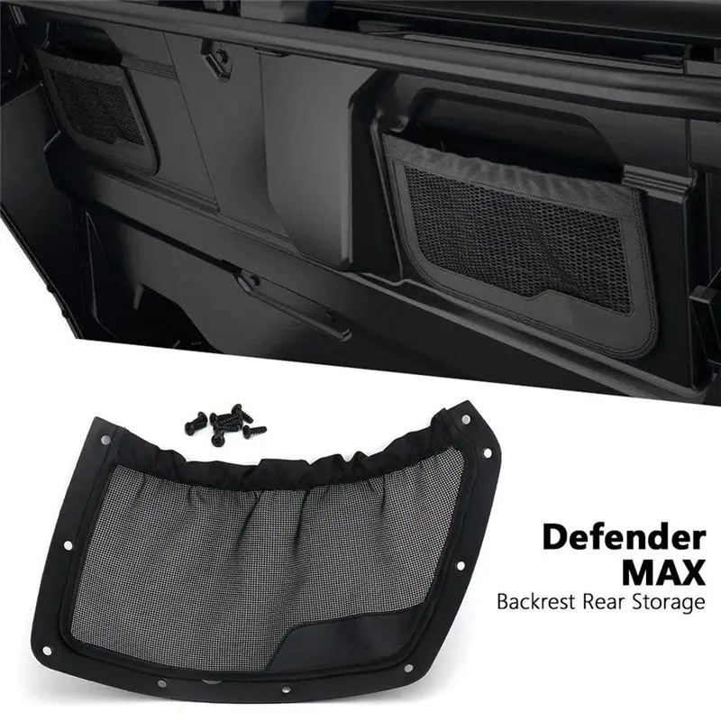 Ingenious-UTV Front Seat Back Storage Pocket Net Cover Rear String Bag Mesh Holder Black For Can-Am Defender HD7 HD8 HD9 HD10 MA