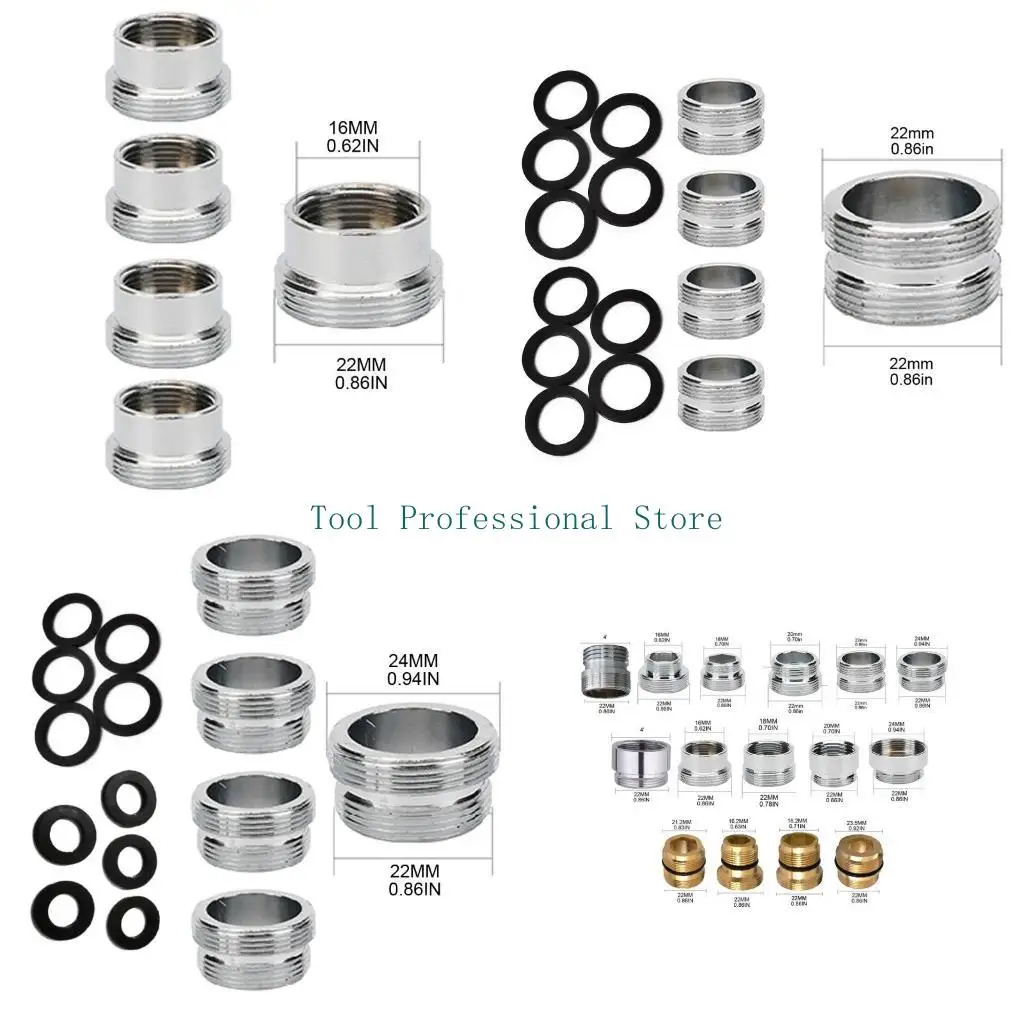 57QF 5 Pcs Water Purifier Aerator Connector Brass Aerator Adapter Faucet Adapter Kitchen Male Female Brass Faucet Adapter