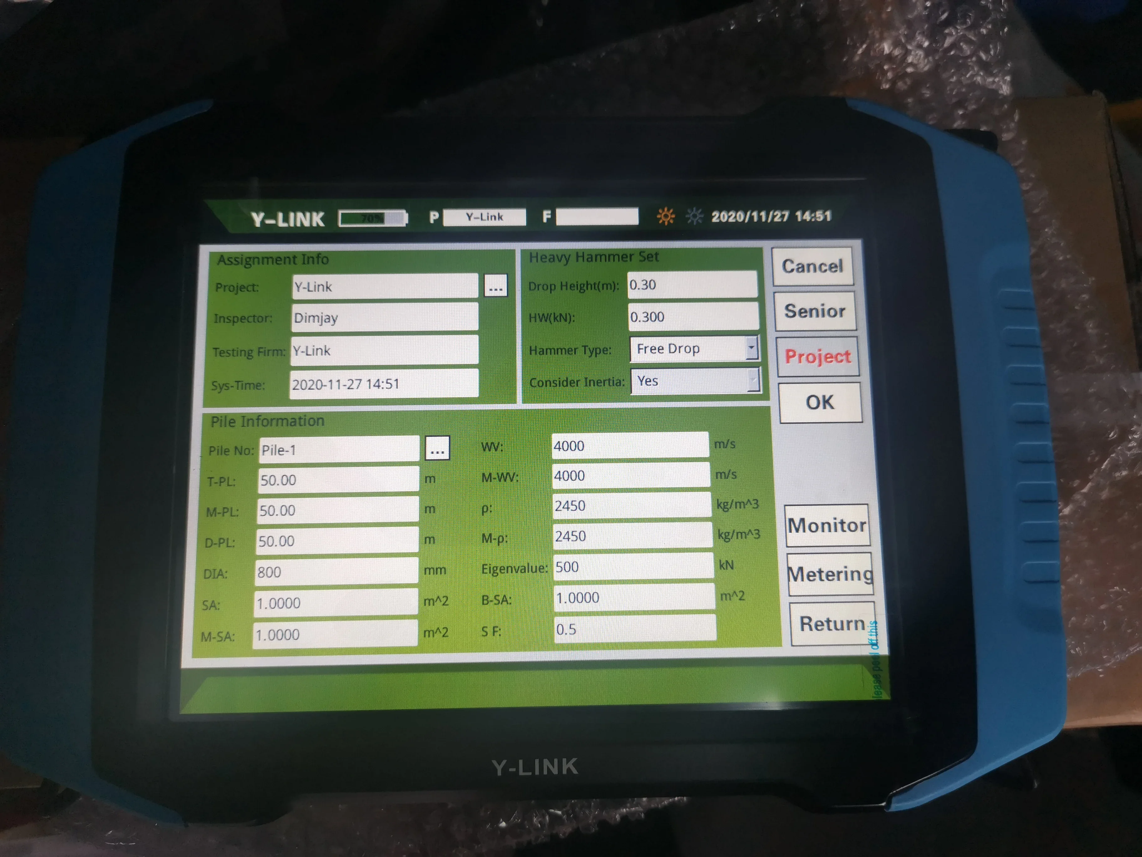 High Strain Dynamic Load Testing Pile Dynamics Analyzer Dynamic Load Analysis