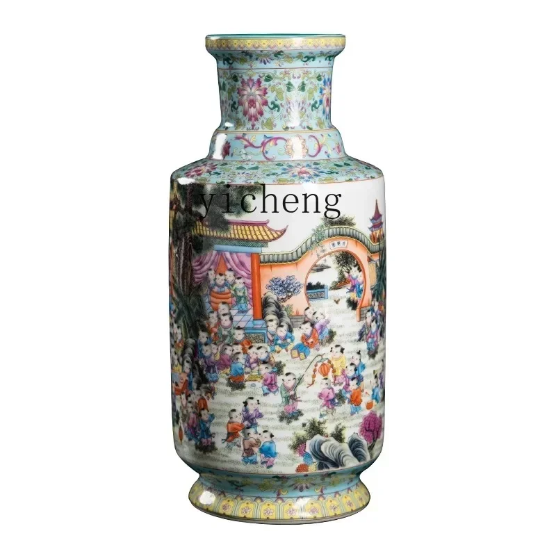 r5.20 ceramics vase rich bamboo water nourishment new Chinese living room decoration bogu frame ornament gift