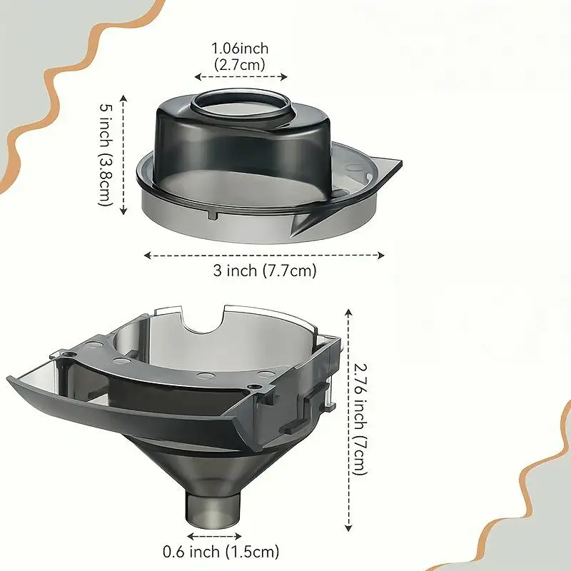 قطع الغيار: قمع وغطاء لموزع تركيبة Baby Brezza
