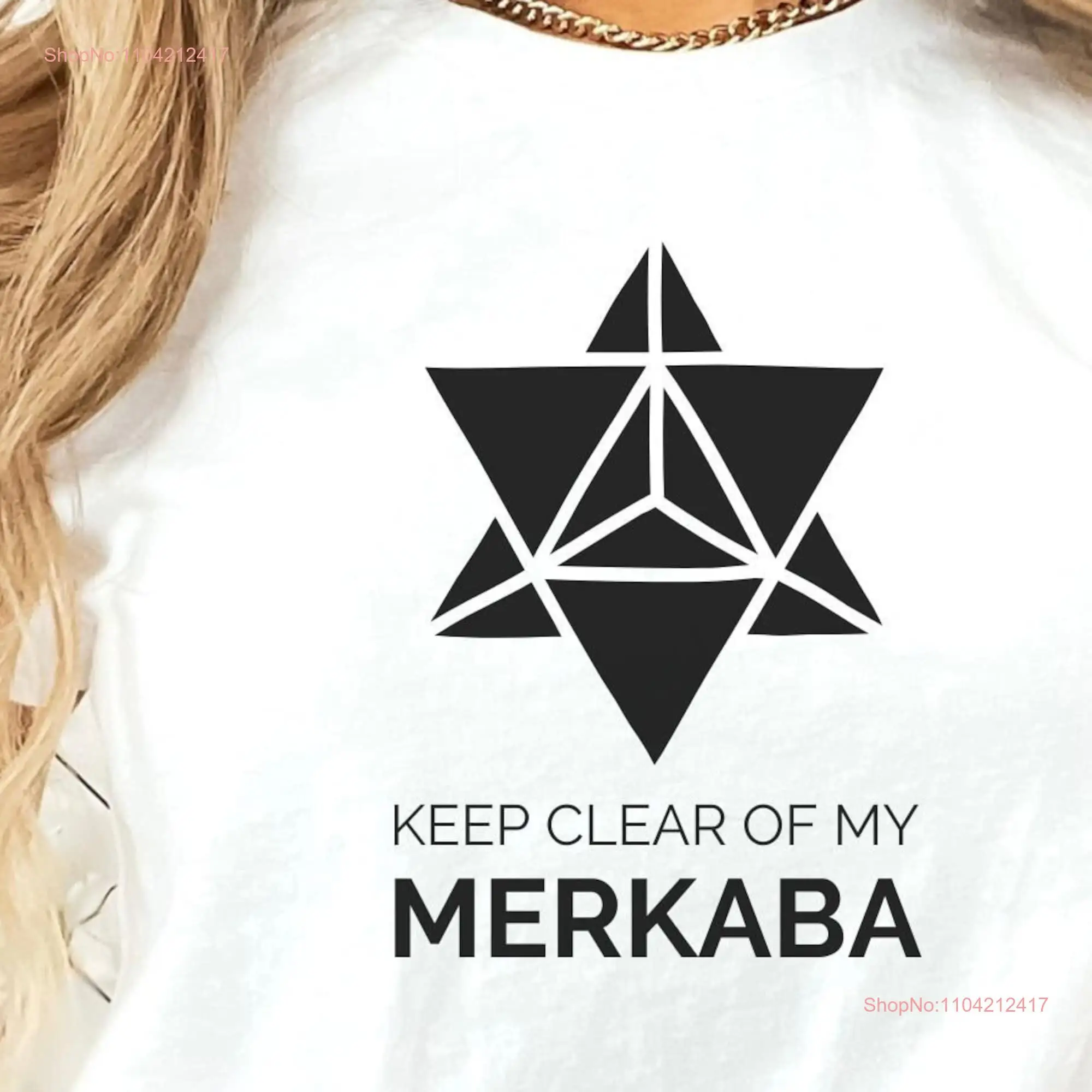 Keep Clear of My Merkaba T Shirt Metaphysical Yoga Funny Women Merkabah long or short sleeves