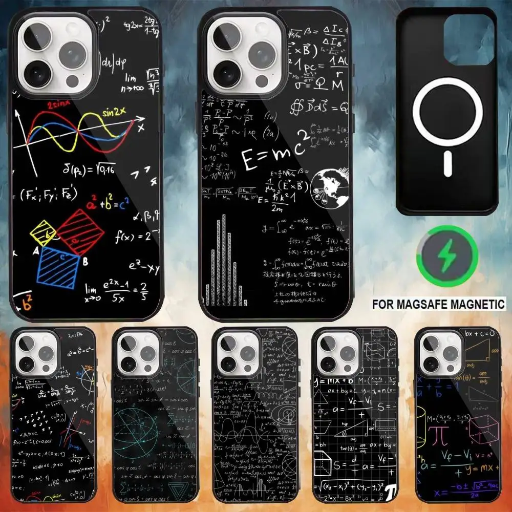 

Physics Math Formula Equation Phone Case For iPhone 17,16,15,14,13,12,11,Plus,Pro,Max for Magsafe Magnetic Wireless Charging