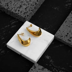ENFASHION Irregular Mountain Shape Stud Earrings For Women Aretes De Mujer 18K Gold Plated Fashion Jewelry Dating Gift E241567
