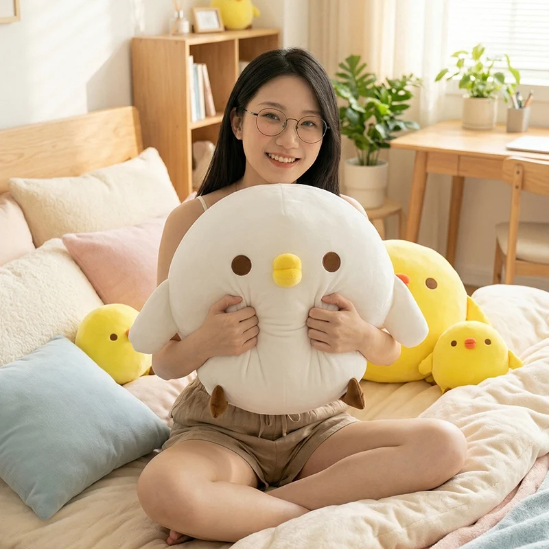 

Мягкая плюшевая игрушка-подушка в виде курицы (20-50 см), милый плюшевый цыпленок, желтая плюшевая кукла, подарок на день рождения для девочек, декор для дома
