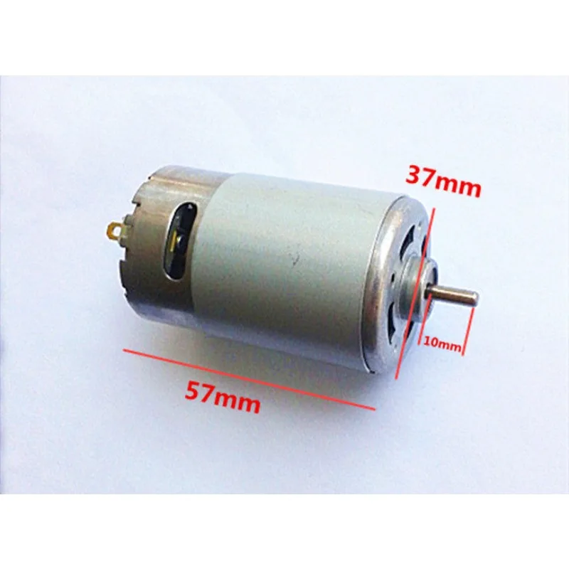 RS555 DC motor with fan, permanent magnet motor 12v24v, high torque model, multiple speeds, 5 slots