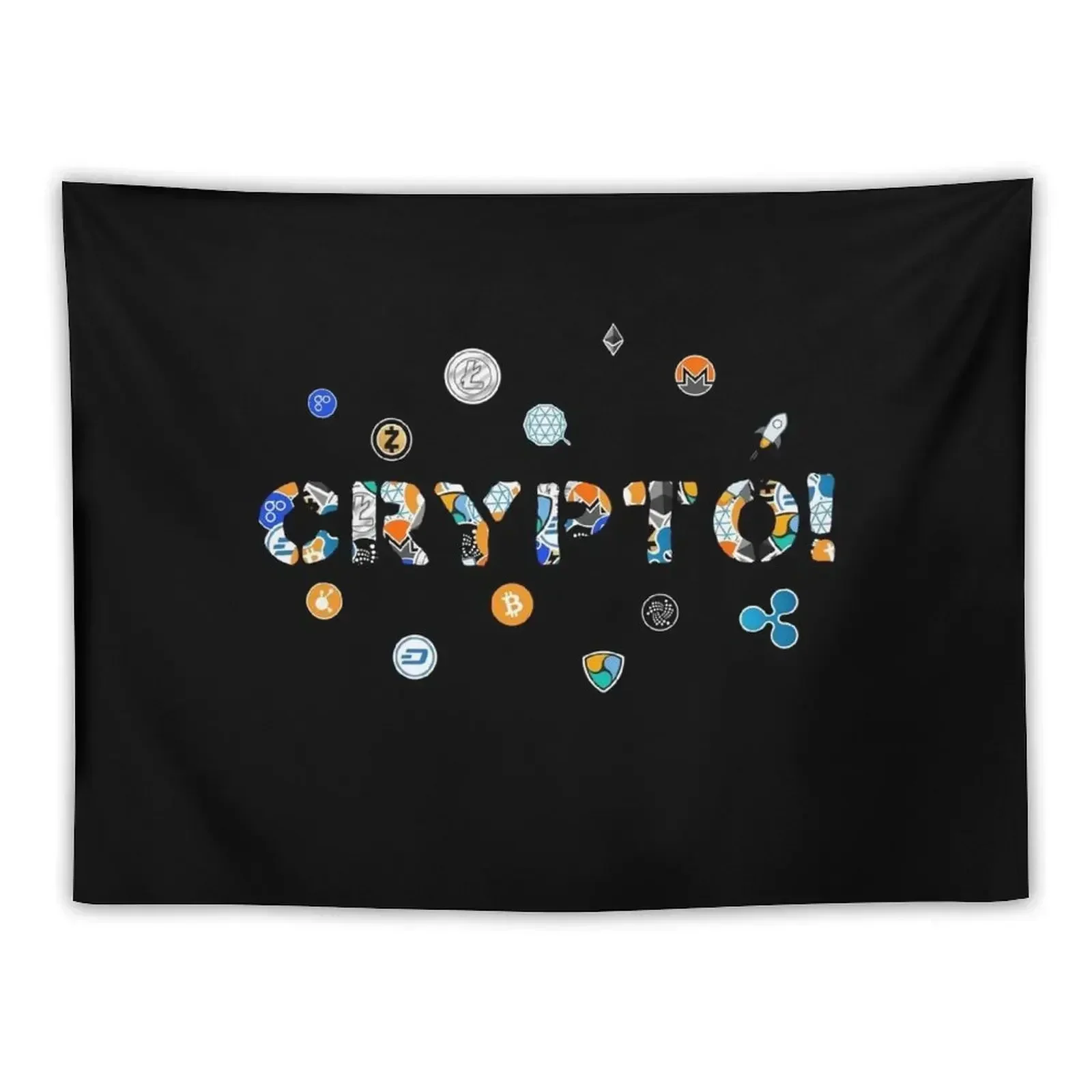 

Crypto T-shirt Crypto logo "Top cryptocurrency" Tapestry Mushroom Decor Home Decoration Room Aesthetic Home Decor Tapestry