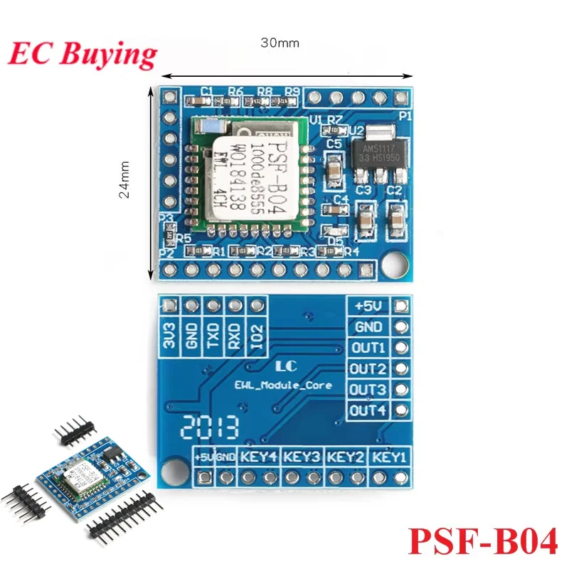 5Pcs/1pc PSF-B04 Remote Control Board Module 4 Channel Way Switch Module Microcontroller Development Board DIY for Phone