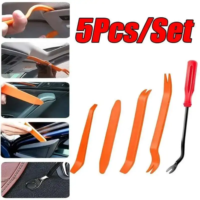 

5 шт., дверные зажимы, наборы для снятия обшивки панели, автоматическая установка, лезвия для разборки, пластиковые инструменты для ремонта салона автомобиля