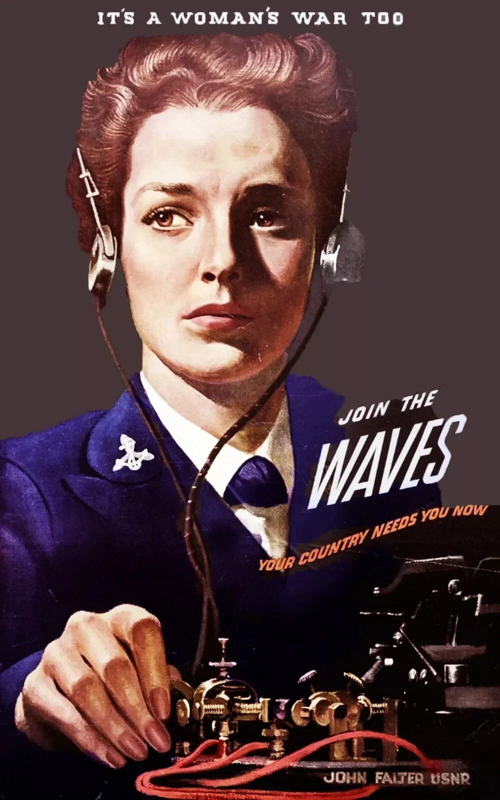 Recruiting Poster lts a Womans War Too! Counted Cross Stitchs Chart Pattern