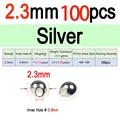 2.3mm Plata 100 piezas
