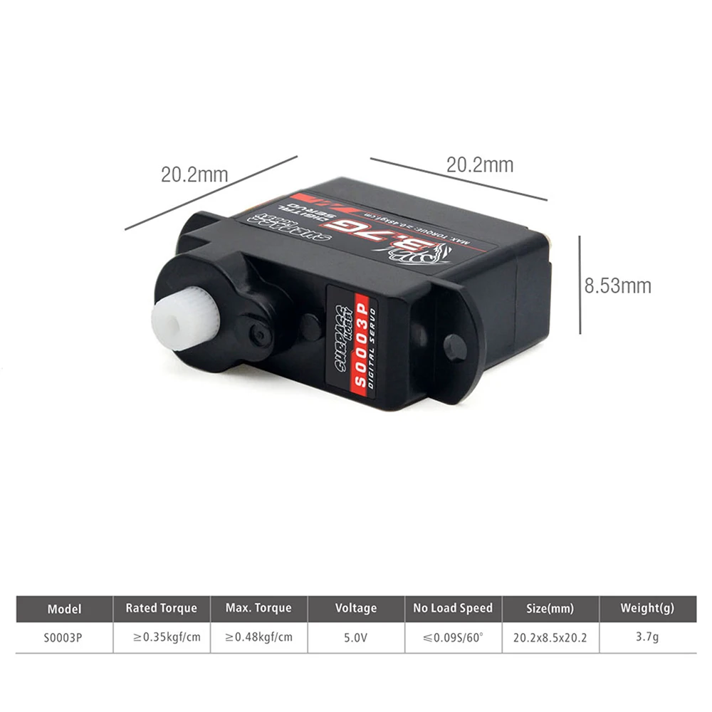 Surpass Hobby Airplane Digital Servo 2g 3.7g 4.3g 6g 8g Micro Mini Servo for 1/24 RC Car Airplane