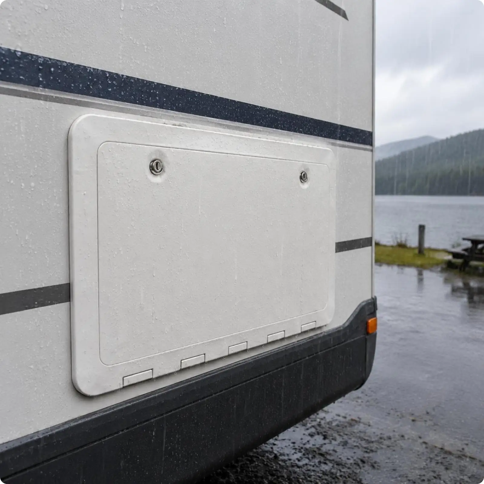 Waterproof Compartment Door Weather Resistant Locking Storage Hatch Outdoor