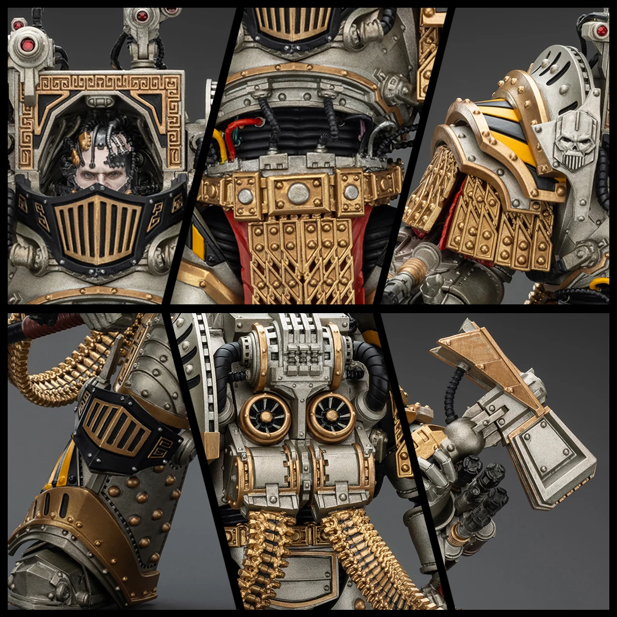 JOYTOY ウォーハンマー 30K アイアンウォリアーズ アクションフィギュア パーツラボ アニメフィギュア 第4軍団のプライマーチ 可動関節モデル