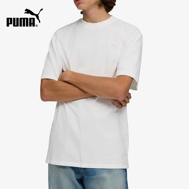 Puma genuine SELECT men's round neck loose shoulder cotton casual short sleeved shirt 636463-02